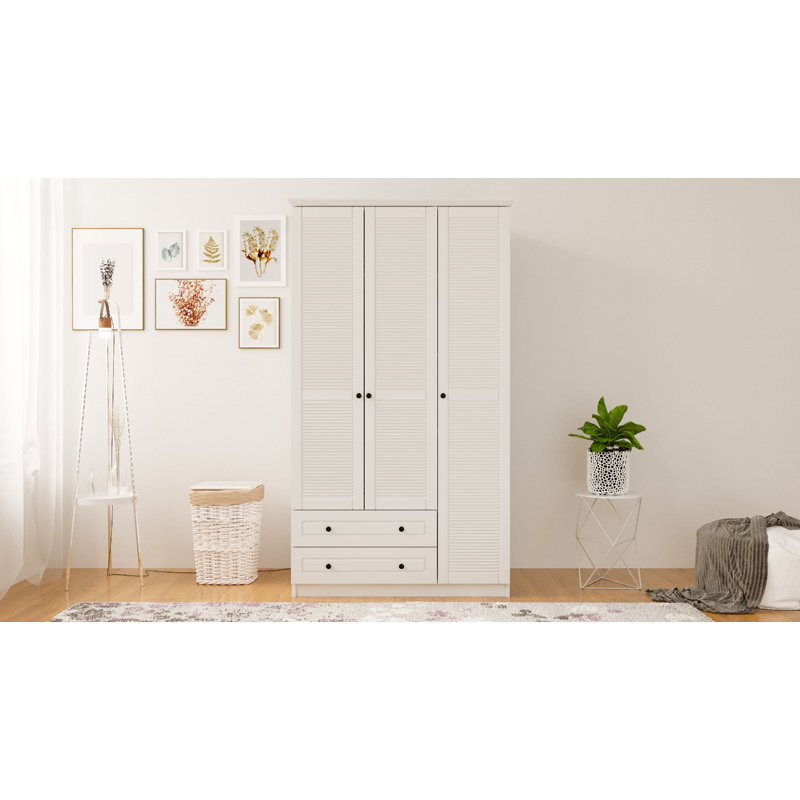 Kaylah 3 Door Manufactured Wood Wardrobe