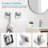 Towel Hooks 2 Pieces Wall Mounted-101904714
