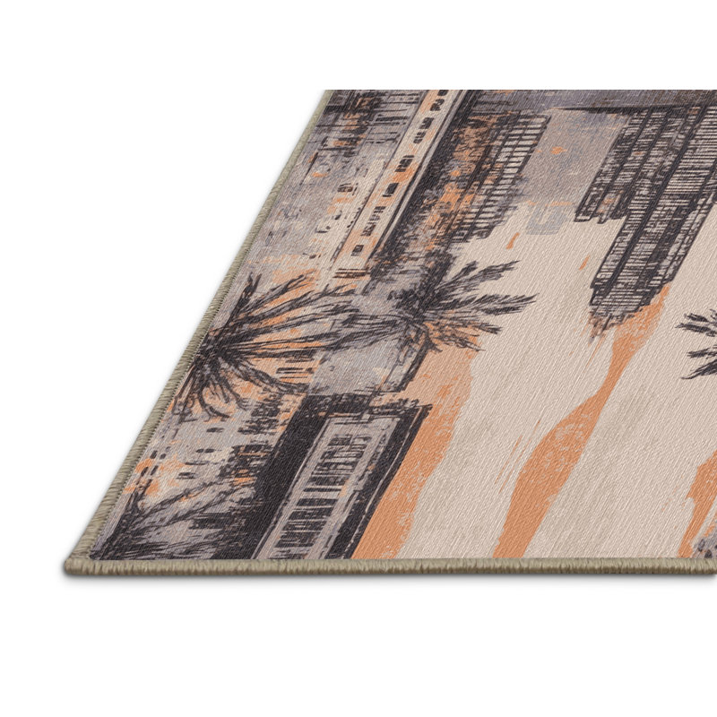  Tapis bord de mer lavable Urban Beach, Carré 8 pi