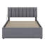 Lit plateforme tapissier avec lit gigogne Teddy-93618195