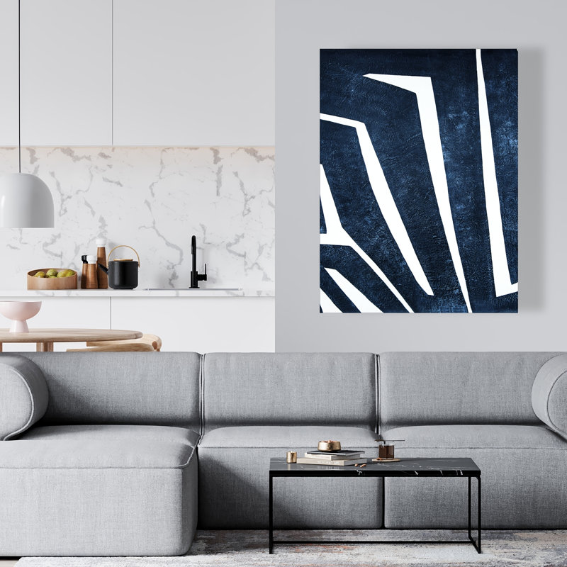 Blue Labyrinth - Industrial Classic Blue Canvas for Home Decor