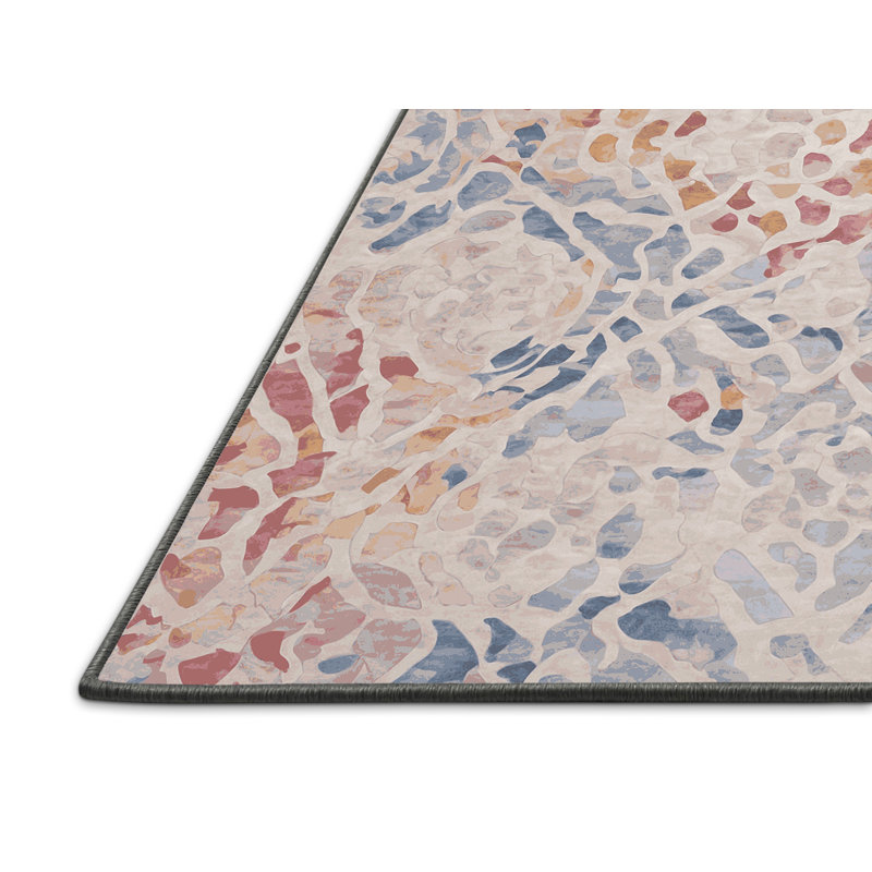Tapis gris soyeux et moelleux, Rectangle 5 pi x 7 pi