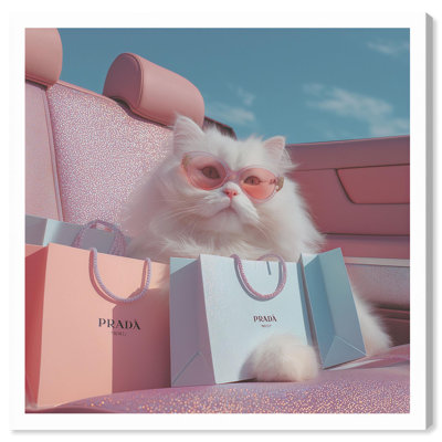 Sunglasses Shopper II Pink Glam Art Canvas Print by Art Remedy