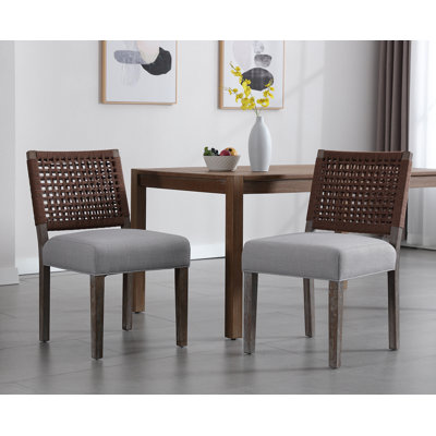 Chelce Fabric Solid Back Side Chair by Red Barrel Studio