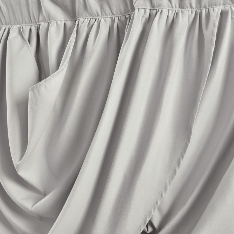 Light Gray Polyester Rod Pocket Window Valance