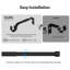 Carstaffney Matte Black 72cm to 360cm 2.5cm Curtain Track/Rail
