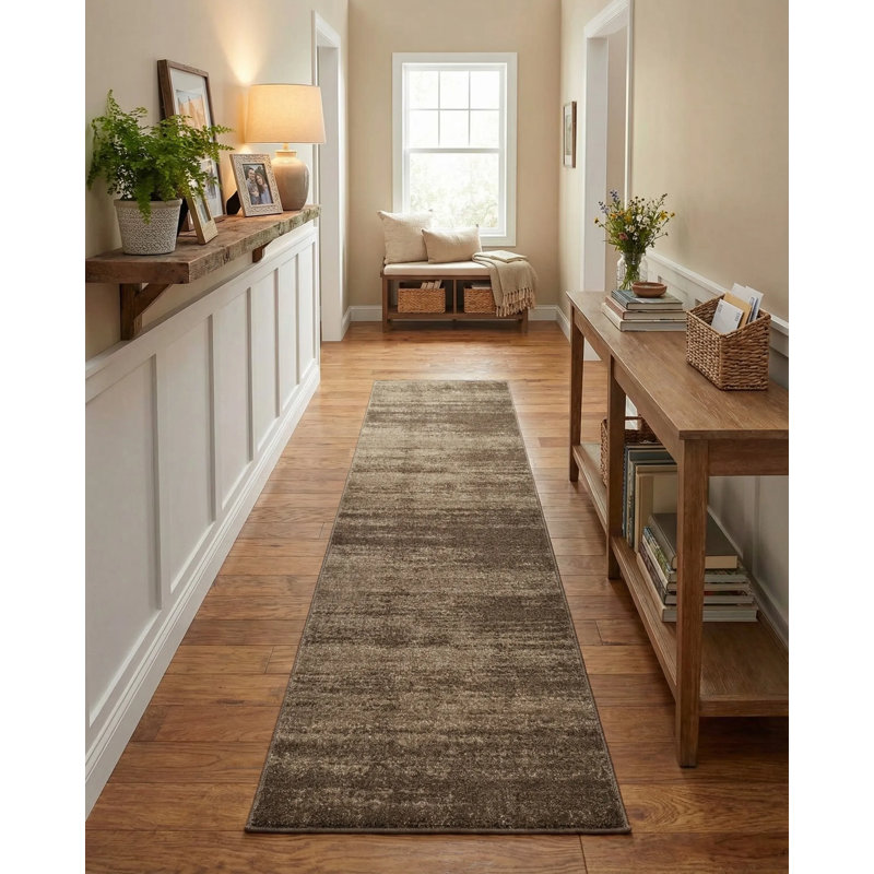 Tapis brun Arendtsville, Tapis de couloir 2 pi 7 po x 10 pi