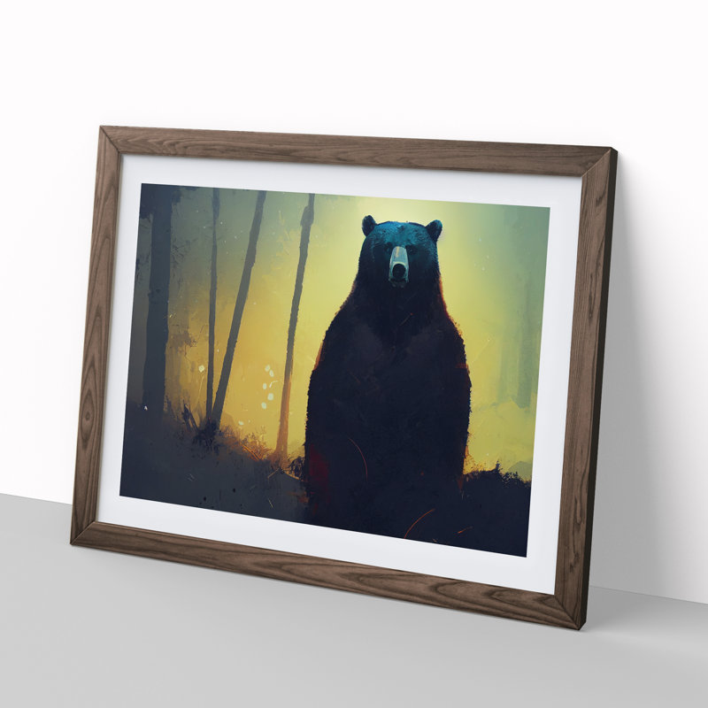 Bear Painting Vol.2 Abstract - Framed Print, 34cm H x 46cm W x 2cm D