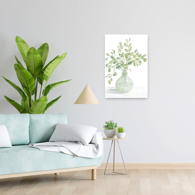Eucalyptus beauté II, art contemporain abstrait, H 24 po x l 16 po