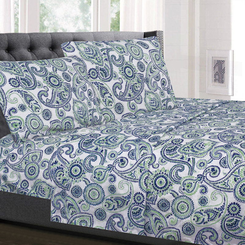 Ensemble de draps Modern, Ensemble de draps pour lit simple avec 1 taie d'or