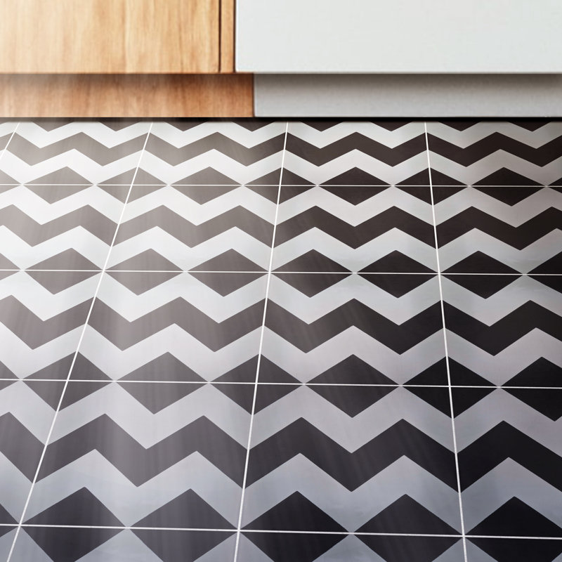 Jerada 8 in. x 8 in. Honed Tile, Black/Gray