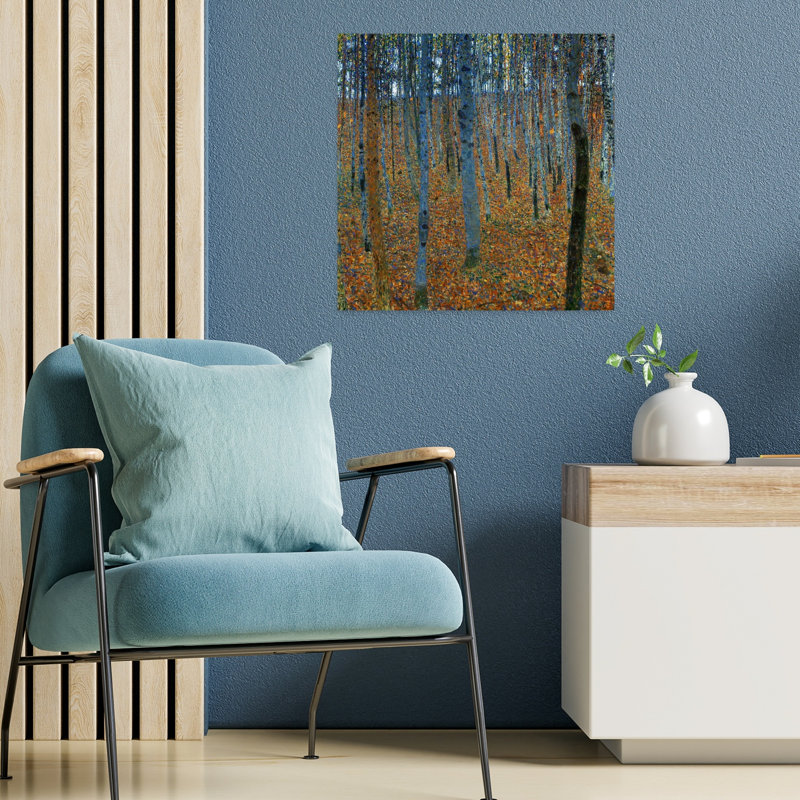 Beech Grove I, paysage contemporain abstrait, art naturel, H 18 po x l 18 po