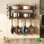 Hanging Pot Rack, Pot Rack Wall Mounted, 2-Tier Kitchen Pot and Lid Organizer