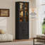 Bibliothèque standard H 70,9 po x l 23,6 po avec porte en verre-1574071342
