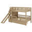 Structure de lit superposé avec escalier de rangement, glissière et tiroirs-1440717329