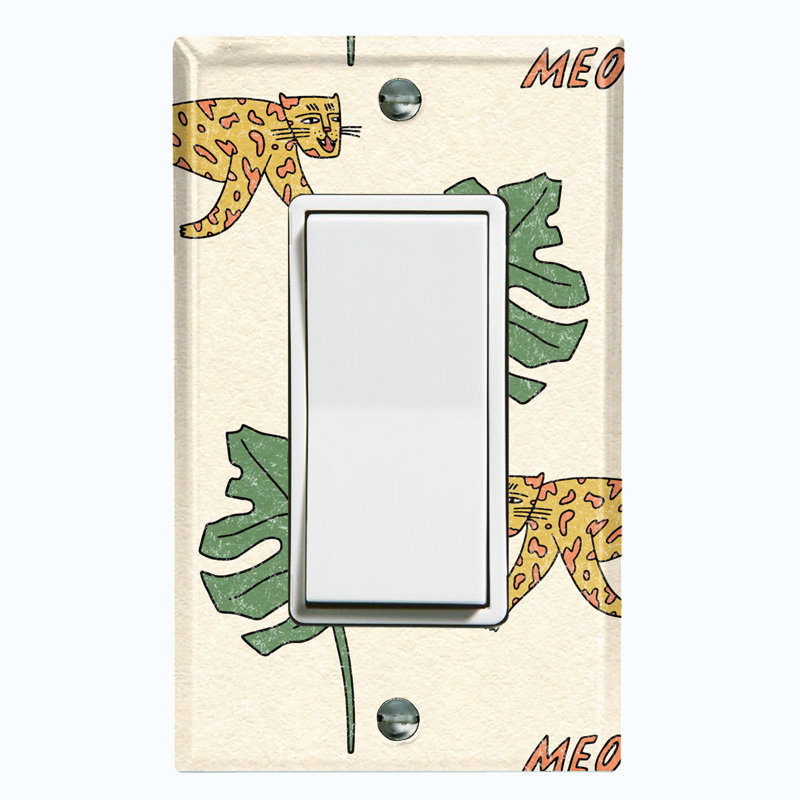 Patterned 1 - Gang Toggle Light Switch Standard Wall Plate
