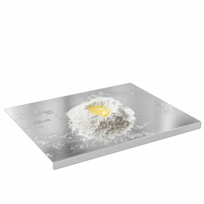 Stainless Steel Chopping Board, Baking Board for Kitche Pastry with Counter Lip, Metal Cutting Board for Baking, Rolling Dough Making Bread Pizza Biscuits, Non Stick