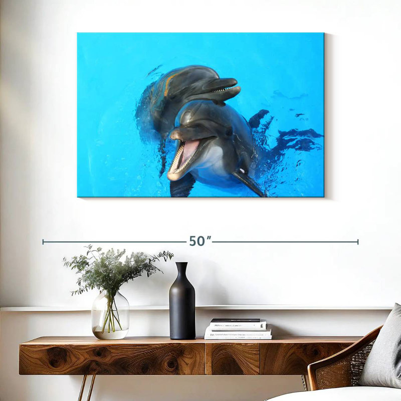 Happy Dolphins, 26" H x 39" W
