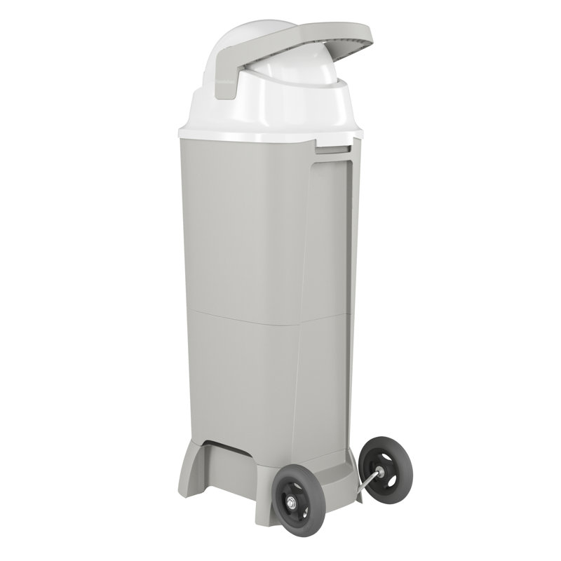 Foundations Premium Hands-Free Tall Diaper Pail with Wheels