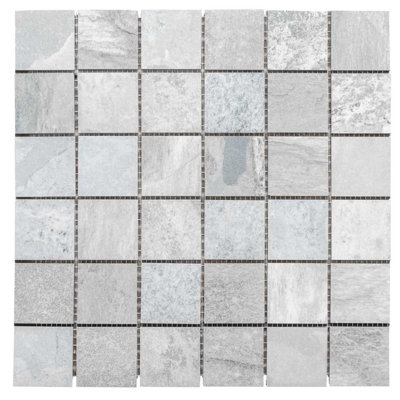 Wells Stone 2" x 2" Porcelain Mosaic Wall and Floor Tile