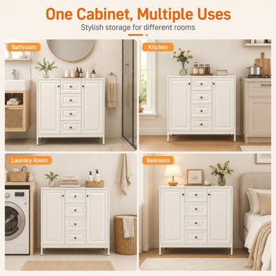 Console contemporaine à tablette réglable pour salle de lavage et chambre à coucher