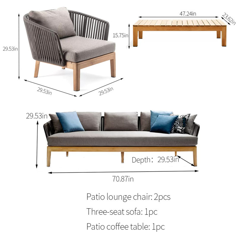 Rether PE rattan sofa set
