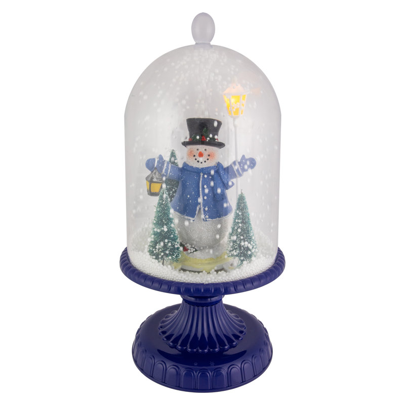 Décoration de Noël musicale en forme de bonhomme de neige 13,5 "DEL Cloche