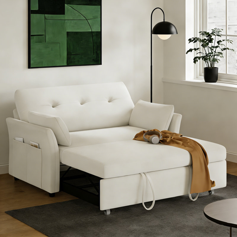 3-In-1 Convertible Sleeper Sofa Bed — Your Space, Transformed, Beige