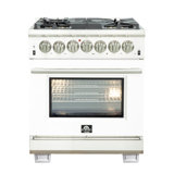 Capriasca - Titanium Professional 30" 4.32 cu. ft. Freestanding Dual Fuel Range with Nightlight