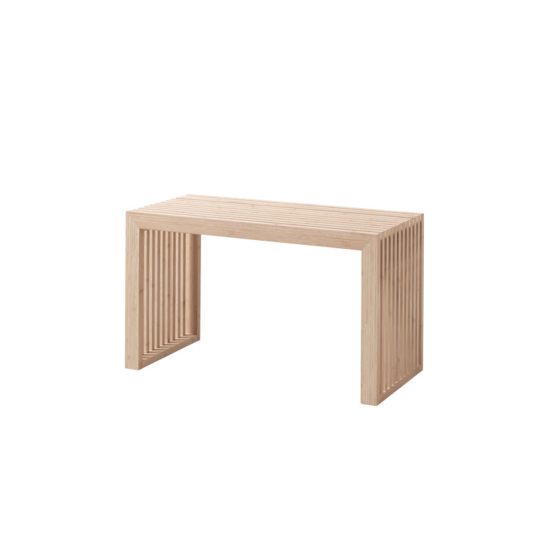 Riback Solid Wood Bench, Light Brown, 43cm H x 73cm W x 35cm D