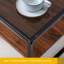 Table basse en verre avec tablettes de rangement Keian Morden, 39,3 po x 23,6 po x 17,7 po