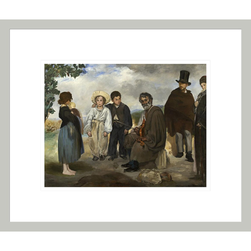 «The Old Musician» par estampe numérique encadrée, H 13,75 po x l 16,29 po