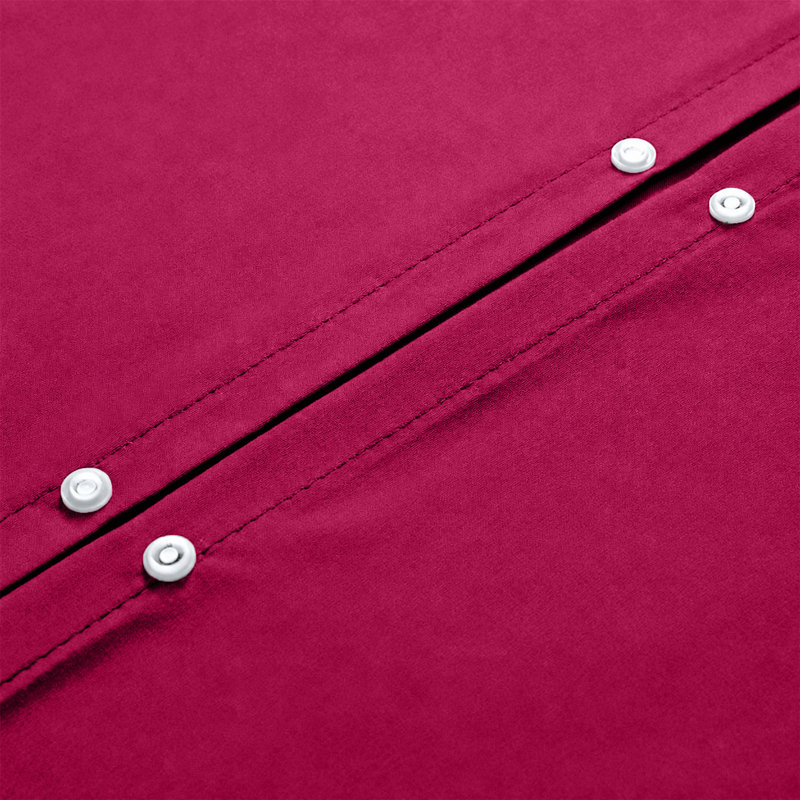 Microfiber Solid Colour Duvet Cover Set, Kingsize Duvet Cover + 2 Pillowcases, Pink