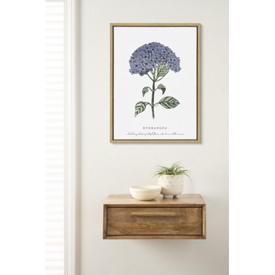 «Blooming Hydrangea» par déclaration sur toile encadrée