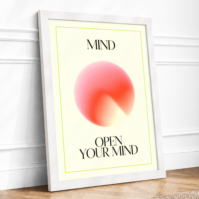 Open Your Mind Minimalist - Print, A4 - 29.7 x 21.0 cm, White