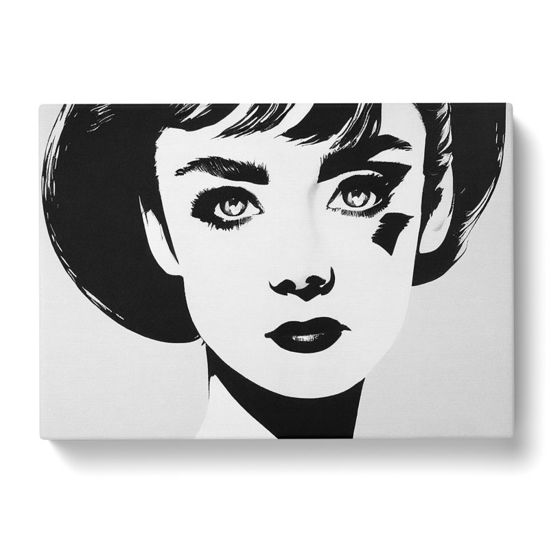 Monochrome Woman Vol.1 - Wrapped Canvas Print, 50cm H x 76cm W x 3cm D