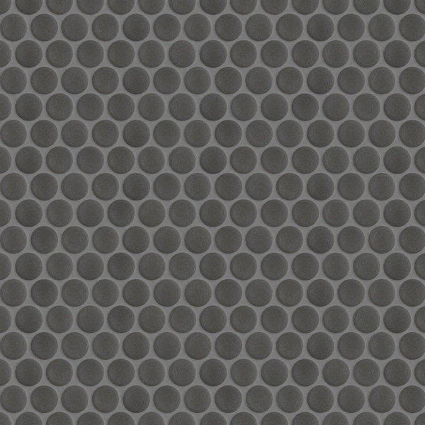 Gotham Penny Round White 9-3/4" x 11-1/2" Porcelain Mosaic Floor and Wall Tile