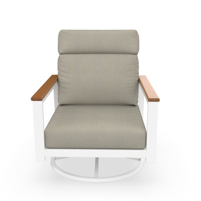 Townsend Metal Outdoor Rocking Chair With Sunbrella Cushion by Birch Lane