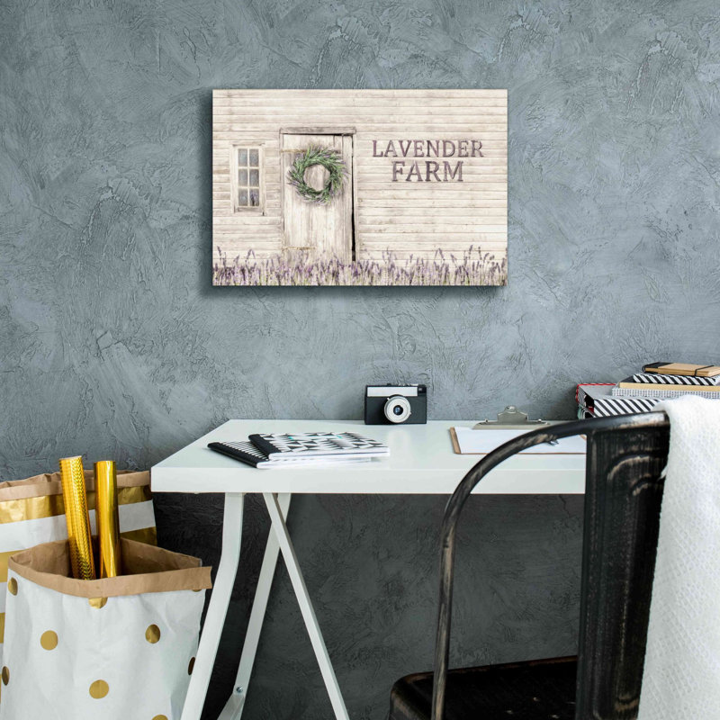 Epic Graffiti 'Lavender Farm' By Lori Deiter, Canv Lavender Farm by Lori Deiter - Wrapped Canvas Print