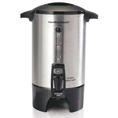 Hamilton Beach D50065 60 Cup (318 oz.) Stainless Steel Commercial Coffee  Urn / Percolator - 1000W