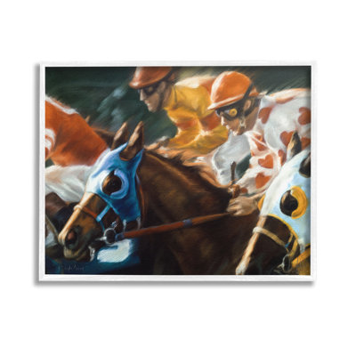 Équitation, jockeys de course, estampe numérique par Kim McElroy