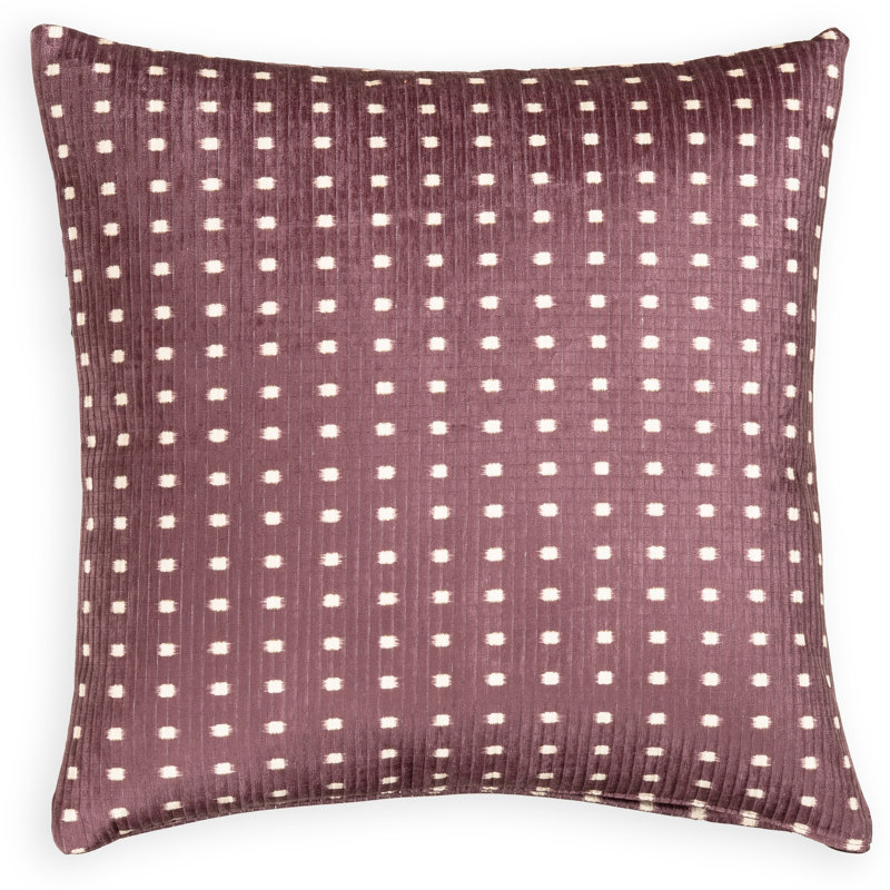 Grid Throw Pillow, Polyester, Square 26", Dark Cherry