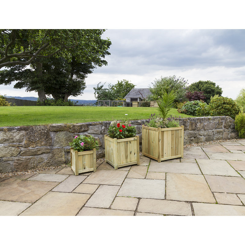 Randy Wood Planter Box, 65cm H x 60 cm W x 60 cm D