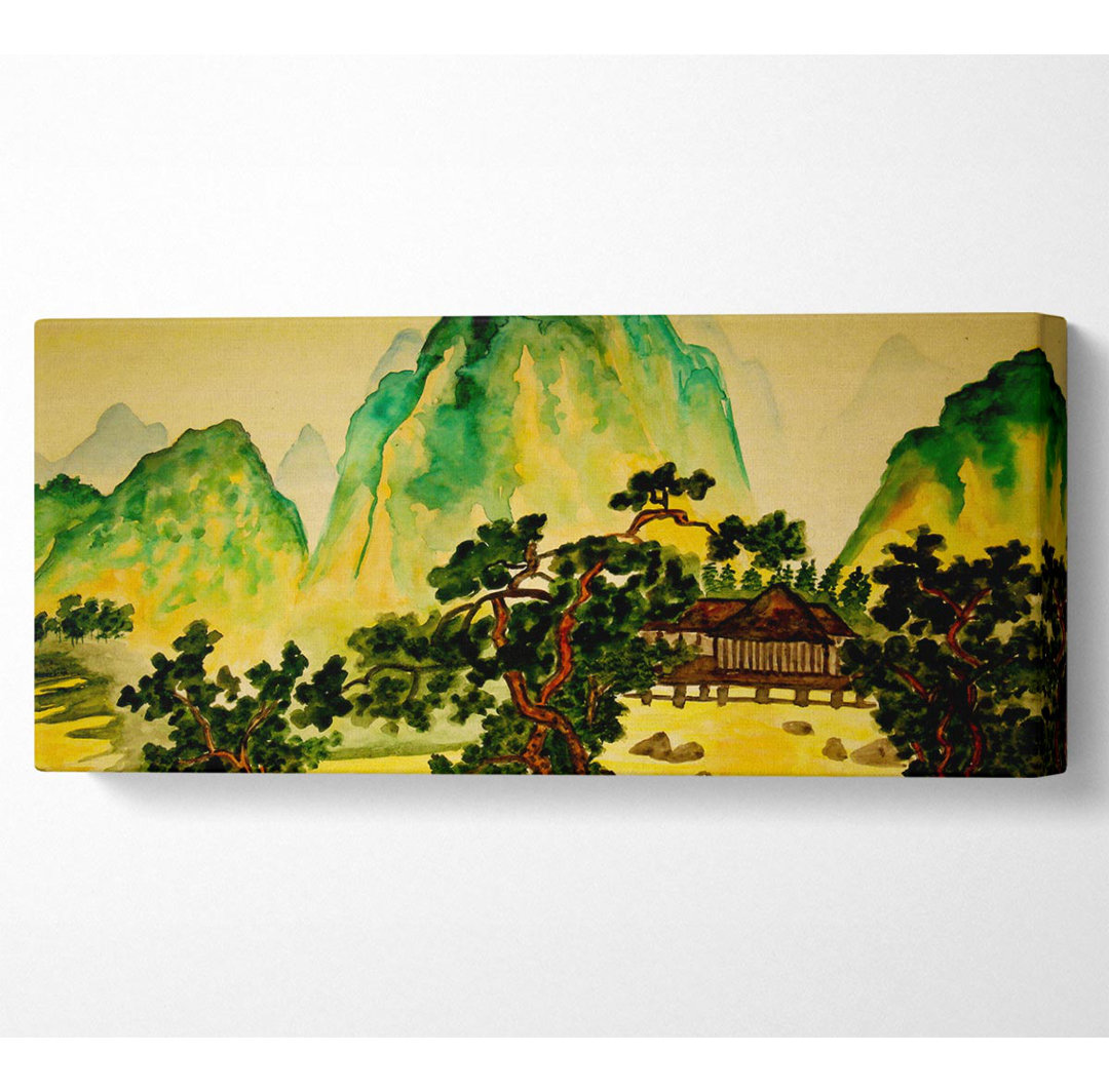 Japanische Bonsai-Gärten - Kunstdrucke auf Leinwand - Wrapped Canvas