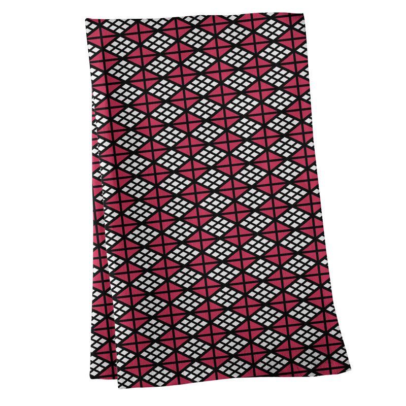 Torchon Suoz Classic Diamonds, Rouge / Blanc, Sergé de coton