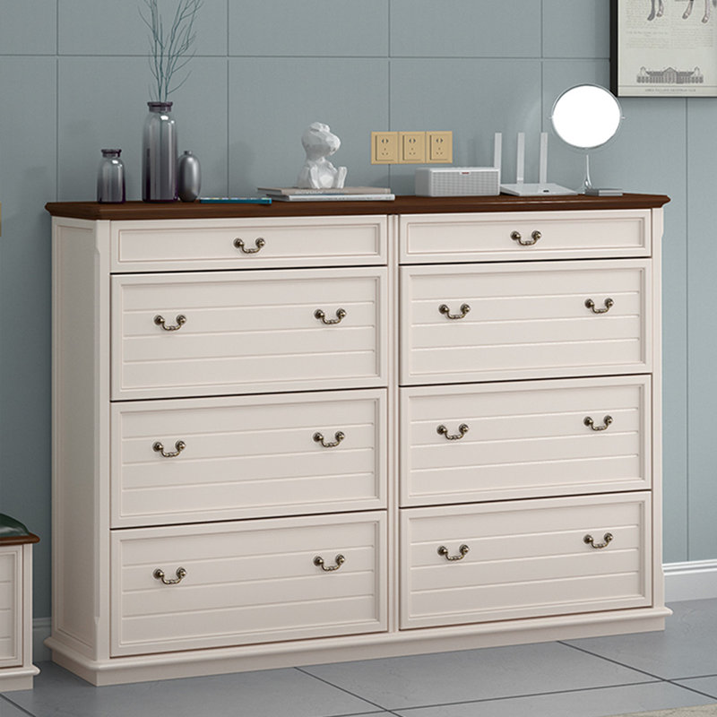 White Solid Wood Shoe Storage Bench, 48.43" H x 62.99" W x 11.42" D