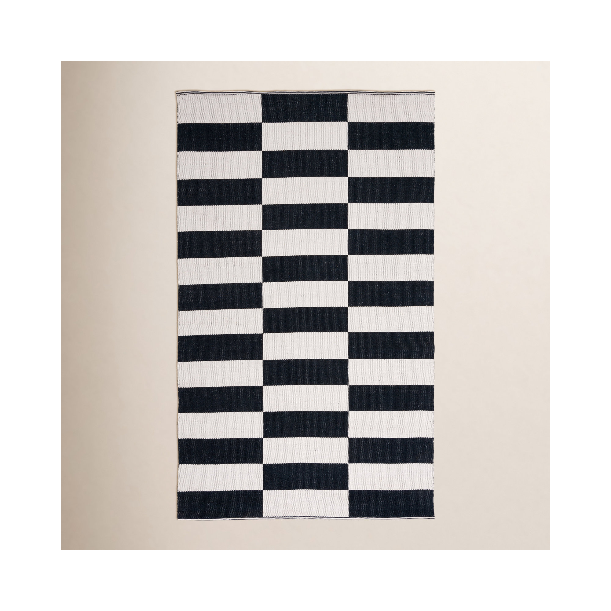 Alvana Handmade Cotton Rug, Rectangle 4' x 6'