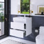 24 po Meuble-lavabo mural à simple cuve W-106844842-106844845