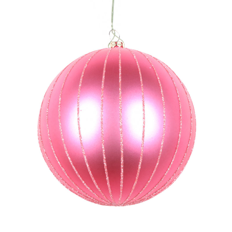 Ornement boule mat scintillante, H 5 po x l 5 po x P 5 po, Mauve