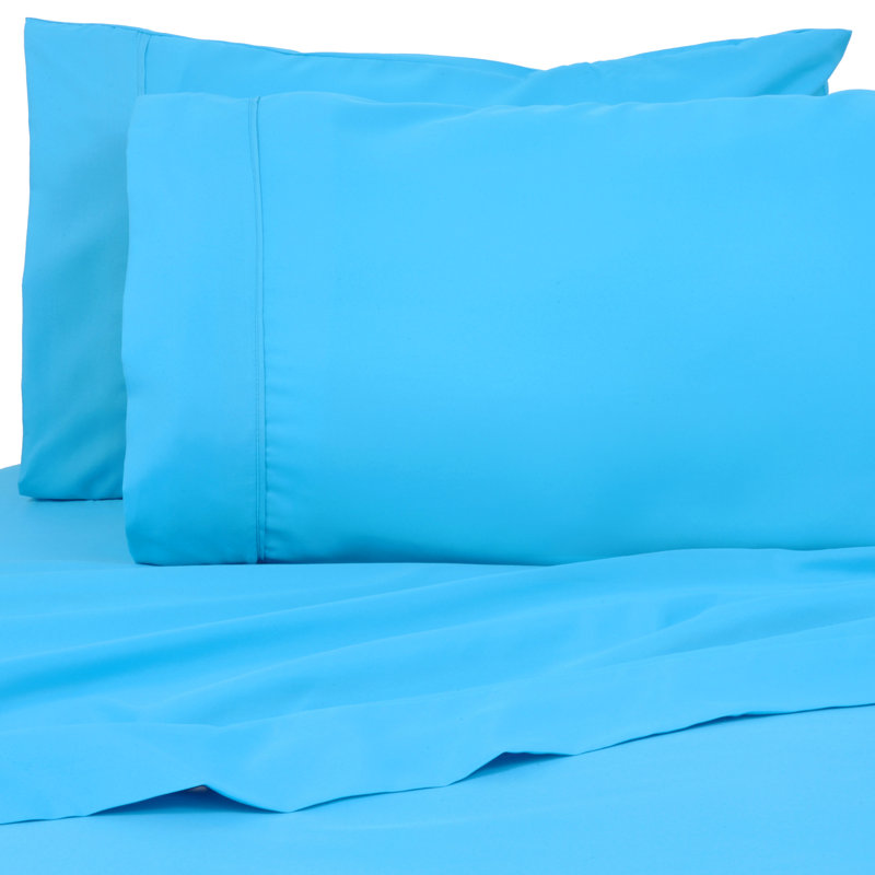 Microfiber Sheet Set, Twin Sheet Set, Aqua Blue